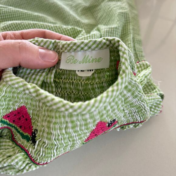 Giggle Buttons Watermelon Smocked Dress - 12 Months - Picture 4 of 6